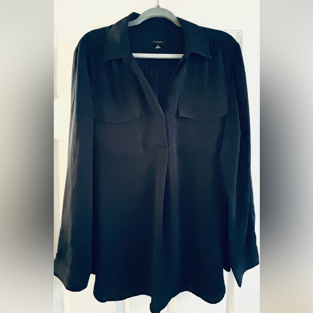 Ann Taylor Navy Blue Blouse - Size XL